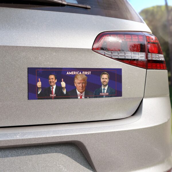 Car Magnet - America First Bumper Magnet with Pat Buchanan, Donald Trump, and JD Vance - Image 4