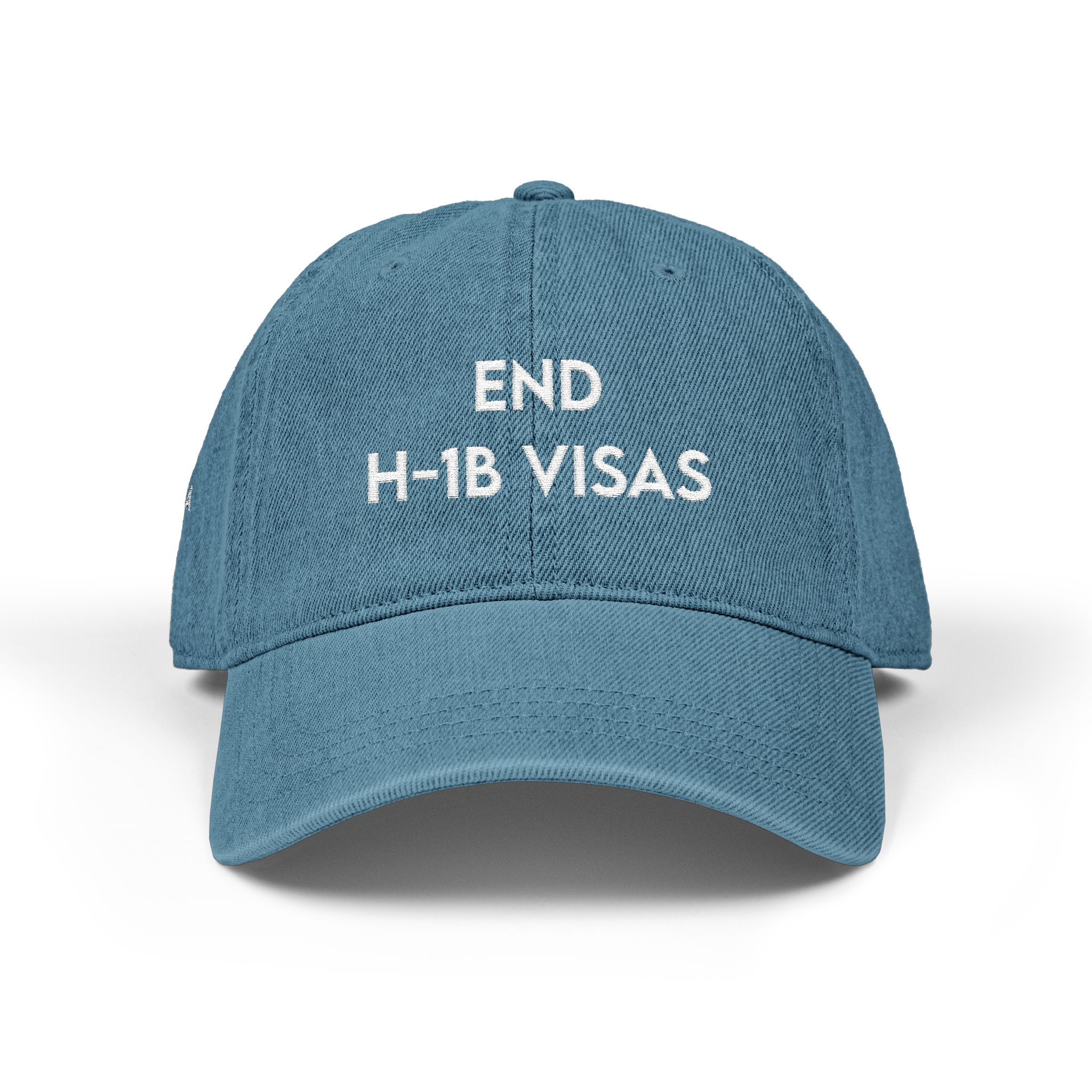 Copy of Embroidered Denim Hat - End H-1B Visas - Image 5