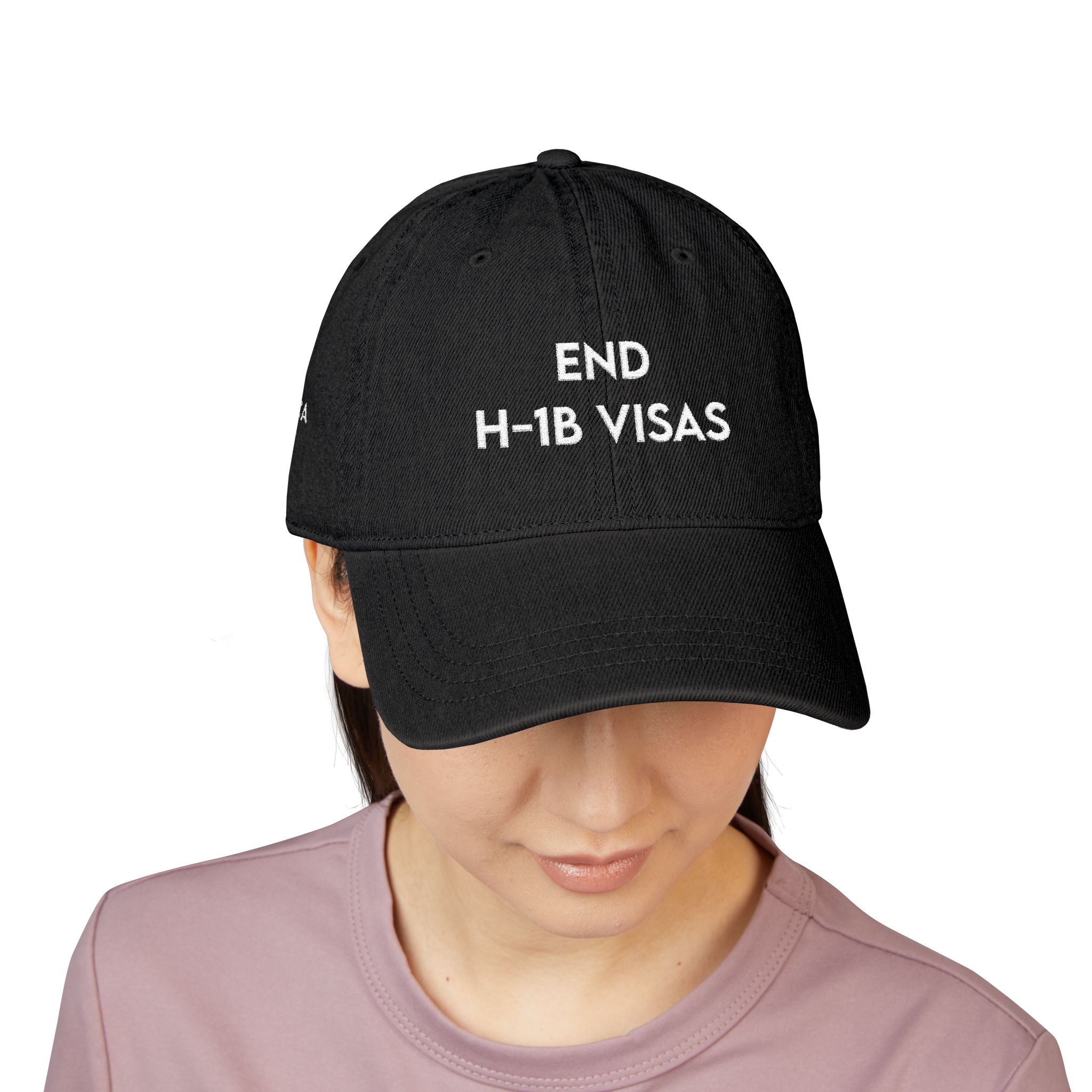 Copy of Embroidered Denim Hat - End H-1B Visas - Image 4
