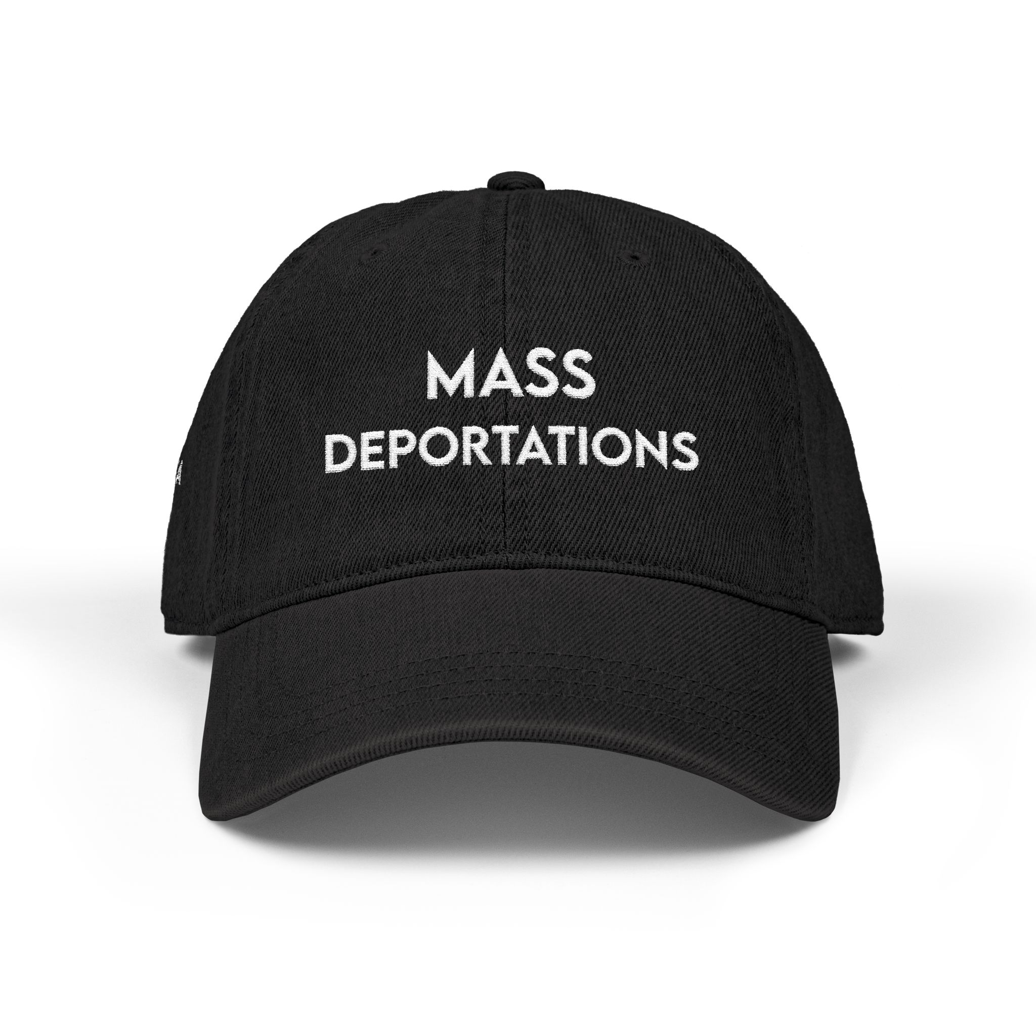 Embroidered Denim Hat - Mass Deportations