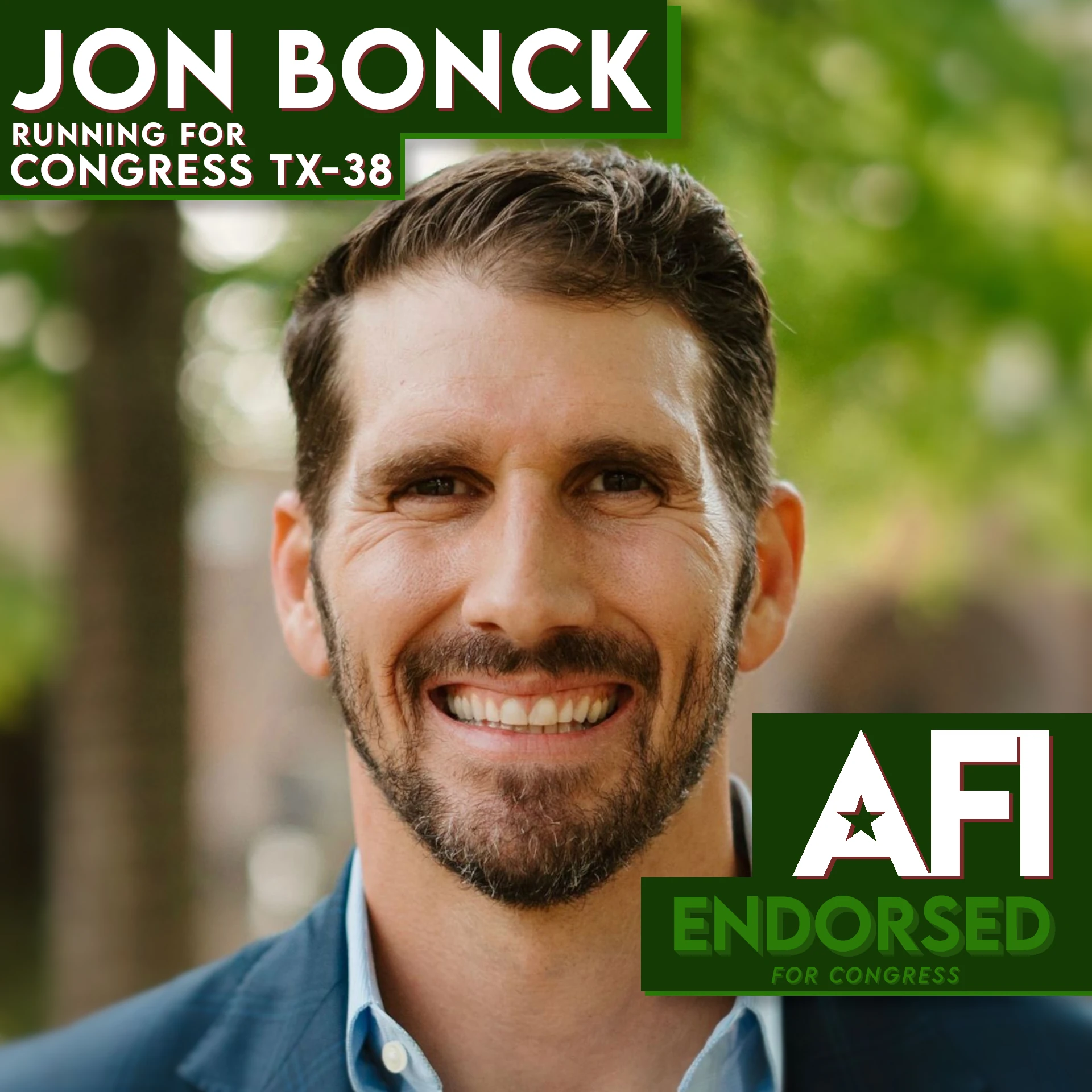 Jon Bonck, TX-38 endorsement