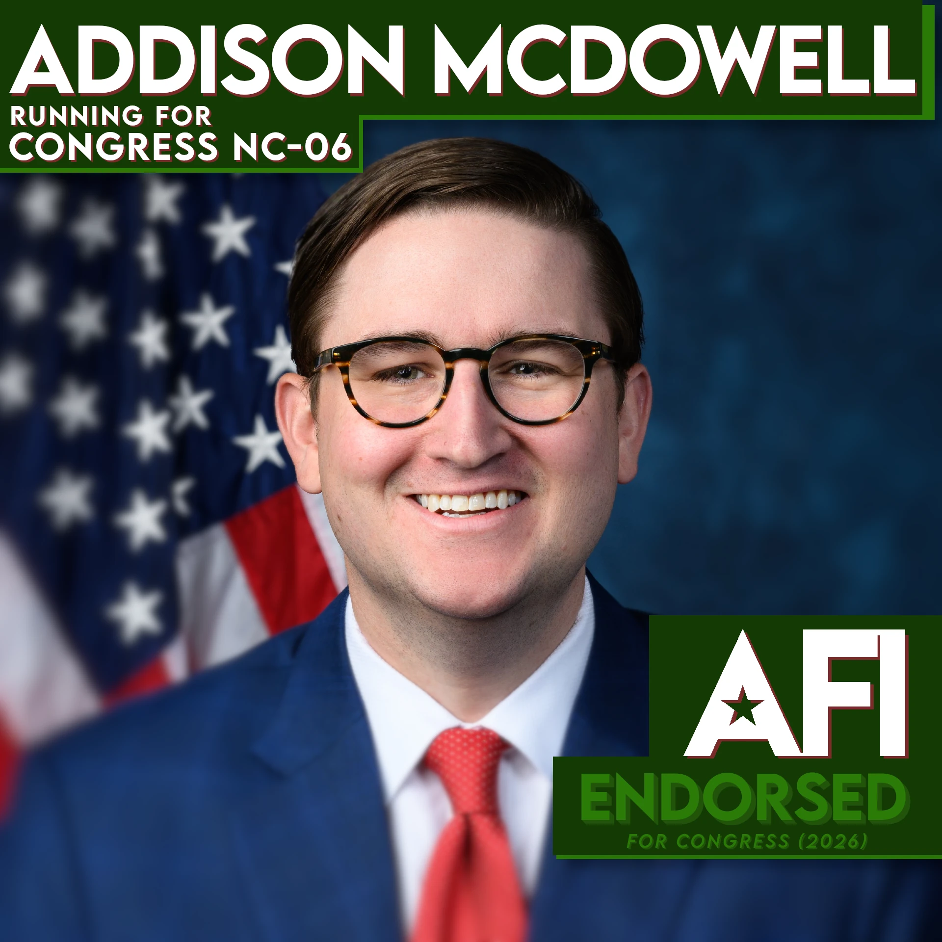 Addison McDowell, NC-06 Reelection endorsement