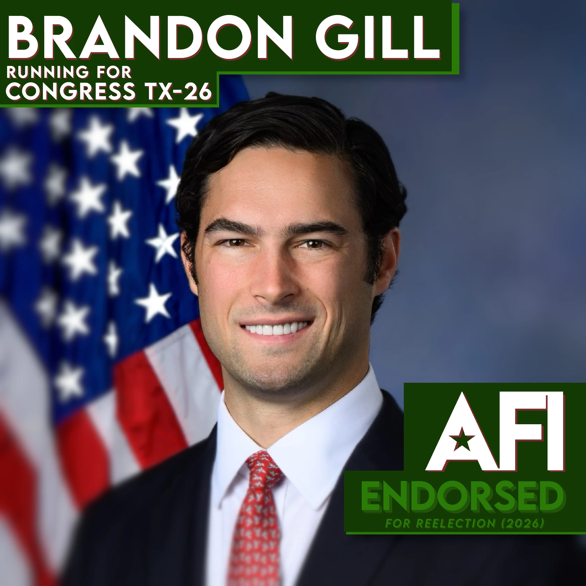 Brandon Gill, TX-26 Reelection endorsement