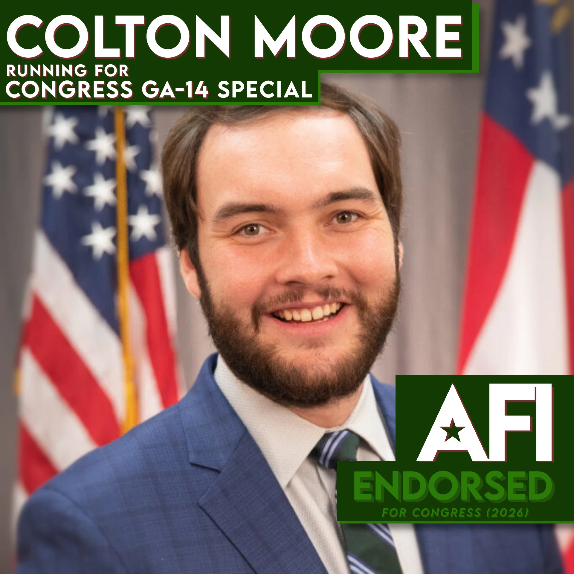 Colton Moore, GA-14 endorsement